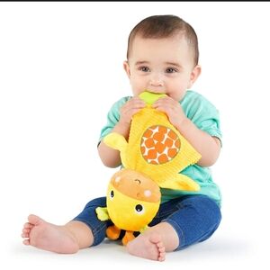 Bright Starts Snuggle & Teethe BPA-free Crinkle Teething Plush Baby Toy Giraffe